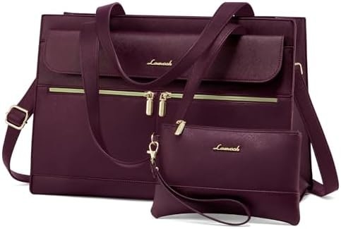 Lovevook laptopzak voor vrouwen 15,6 inch laptop voor alle werkzak professionele leer computer koffer waterdicht zakelijk