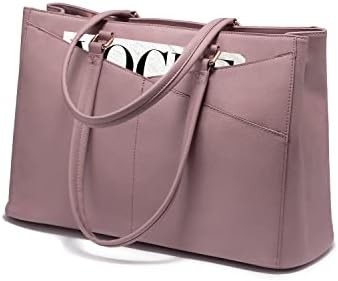 LAPTOP TOTE BAG VIR VROUWEN 15,6 inch WATERPROOF LEER COMPUTERBAGEN BUSINESS BUREWORK Briefcase ZWART