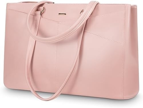 LAPTOP TOTE BAG VIR VROUWEN 15,6 inch WATERPROOF LEER COMPUTERBAGEN BUSINESS BUREWORK Briefcase ZWART