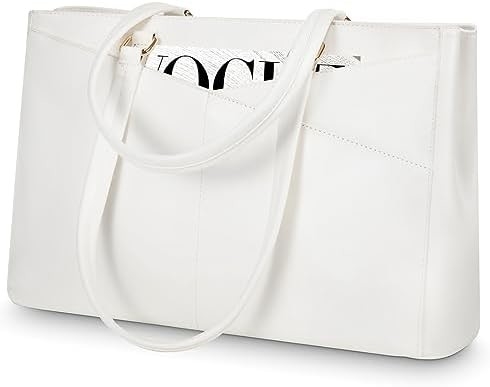 LAPTOP TOTE BAG VIR VROUWEN 15,6 inch WATERPROOF LEER COMPUTERBAGEN BUSINESS BUREWORK Briefcase ZWART