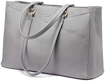 LAPTOP TOTE BAG VIR VROUWEN 15,6 inch WATERPROOF LEER COMPUTERBAGEN BUSINESS BUREWORK Briefcase ZWART