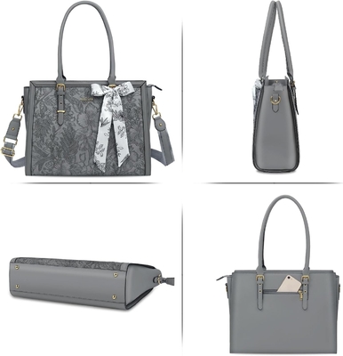 MOSISO Laptop BAG VROUWEN, 17-17.3 inch PU LEER TOTE BAG Compatibel met MACBOOK, HP, DELL, ASUS NOTEBOOK