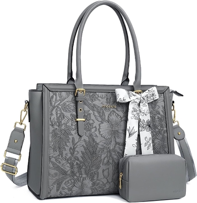 MOSISO Laptop BAG VROUWEN, 17-17.3 inch PU LEER TOTE BAG Compatibel met MACBOOK, HP, DELL, ASUS NOTEBOOK