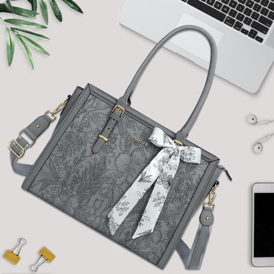 MOSISO Laptop BAG VROUWEN, 17-17.3 inch PU LEER TOTE BAG Compatibel met MACBOOK, HP, DELL, ASUS NOTEBOOK