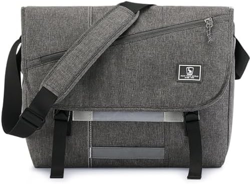 OIWAS Messenger Bag voor mannen, 15,6 inch Laptop Crossbody Bags Vrouwen Casual Sackel Schoudertas College Travel Office