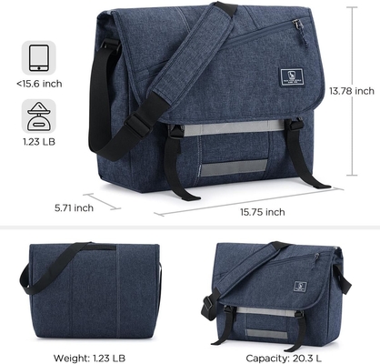 OIWAS Messenger Bag voor mannen, 15,6 inch Laptop Crossbody Bags Vrouwen Casual Sackel Schoudertas College Travel Office