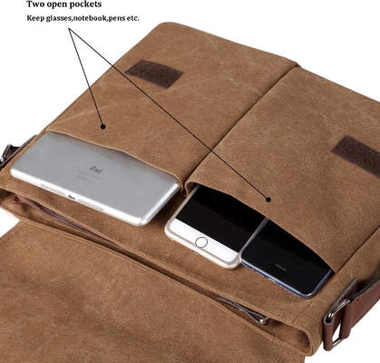 VINTAGE CANVAS SATCHEL MESSENGER BAG voor mannen Vrouwen,VIAGSCHULTERBAG 13,5&quot; LAPTOP BAG BOEKBAG