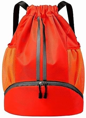 HOEDIA SPORTS DRAWSTRING rugzak - STRING SWIM GYM BAG met schoenencompartiment en natte-proof zak voor vrouwen en mannen