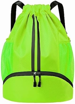 HOEDIA SPORTS DRAWSTRING rugzak - STRING SWIM GYM BAG met schoenencompartiment en natte-proof zak voor vrouwen en mannen