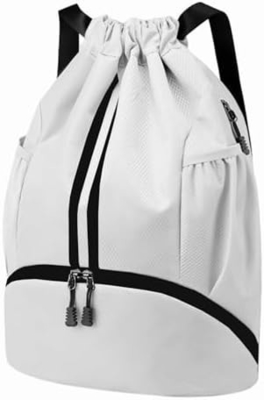 HOEDIA SPORTS DRAWSTRING rugzak - STRING SWIM GYM BAG met schoenencompartiment en natte-proof zak voor vrouwen en mannen