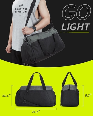 BAGSMART gymtassen voor mannen vrouwen, vouwbare reistas, lichtgewicht weekendtas met schoenencompartiment,
