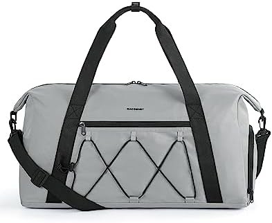 BAGSMART Gymtas met schoenencompartiment en natte zak, lichtgewicht sport reis duffeltas, C TO STORE SPORTSCHUITEN WATER