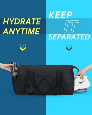 BAGSMART Gymtas met schoenencompartiment en natte zak, lichtgewicht sport reis duffeltas, C TO STORE SPORTSCHUITEN WATER