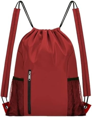 BEEGREEN DRAWSTRING-BACK-GYM-BAG, GROTE SPORTSBAG, STRING RUCKBACK CINCH BAG voor mannen en vrouwen ROOD