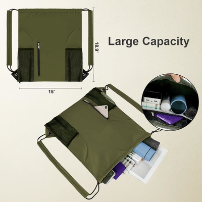 BEEGREEN DRAWSTRING-BACK-GYM-BAG, GROTE SPORTSBAG, STRING RUCKBACK CINCH BAG voor mannen en vrouwen ROOD