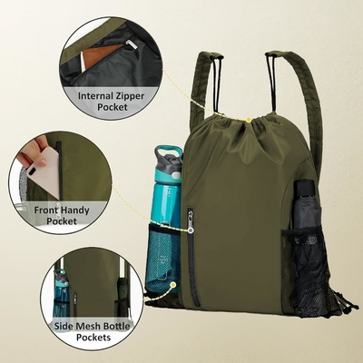 BEEGREEN DRAWSTRING-BACK-GYM-BAG, GROTE SPORTSBAG, STRING RUCKBACK CINCH BAG voor mannen en vrouwen ROOD