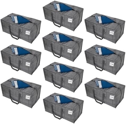 VENO 4 Pakket Verhuizing zakken Plastic opslag koffers Kleding organisatie Grote W deksel / rits Verpakkingsdozen / containers Alternatief.