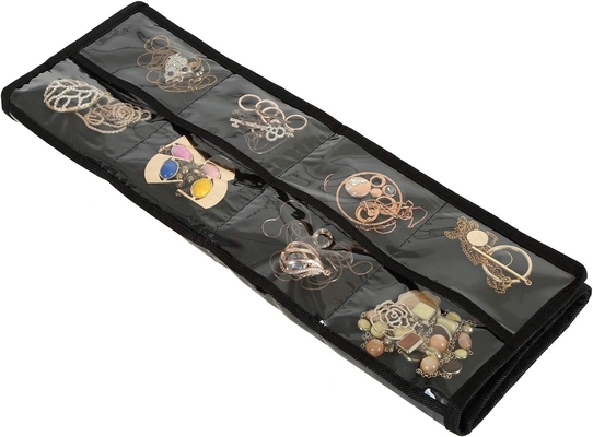 FORAINEAM 3 PACK HANGING JEWELSORGANIZER 32 zakken 18 haakjes en lussen halsketting houder oorbellen armband ring display