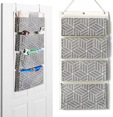 2pcs grote muur hangende opslagzak, deur kast Linnen stof zakken organisator, waterdicht voor woonkamer slaapkamer