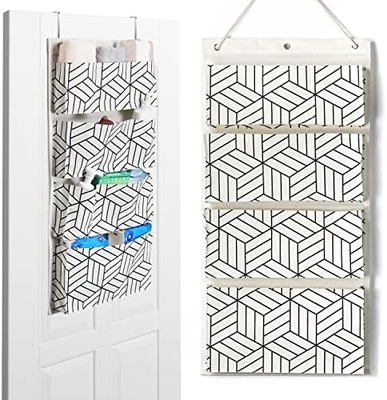 2pcs grote muur hangende opslagzak, deur kast Linnen stof zakken organisator, waterdicht voor woonkamer slaapkamer