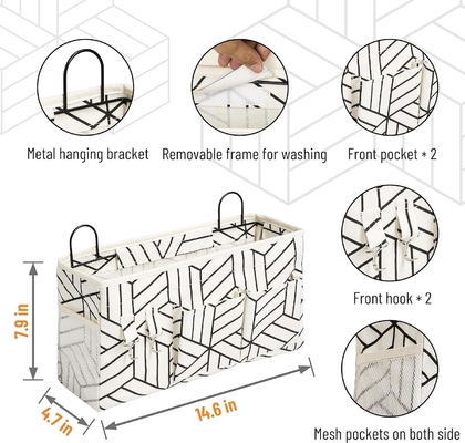 2pcs grote muur hangende opslagzak, deur kast Linnen stof zakken organisator, waterdicht voor woonkamer slaapkamer