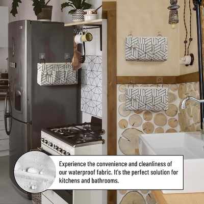 2pcs grote muur hangende opslagzak, deur kast Linnen stof zakken organisator, waterdicht voor woonkamer slaapkamer