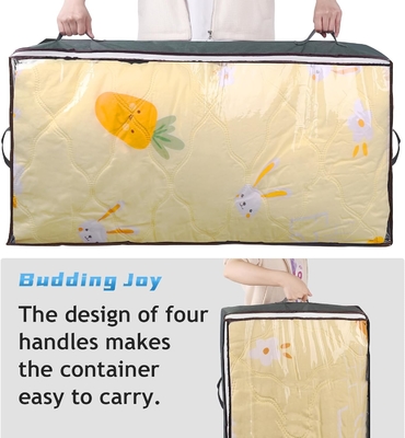 Budding Joy 90L Onderbedopslagcontainers, kastorganisatoren en opslagbakken, opvouwbare onderbedopslagzakken voor