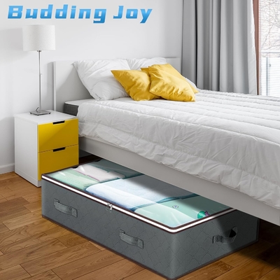 Budding Joy 90L Onderbedopslagcontainers, kastorganisatoren en opslagbakken, opvouwbare onderbedopslagzakken voor