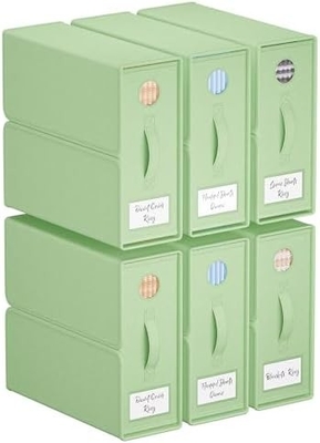 Bordenorganisatoren en opslag, 4-pakket, Queen/King Size (Grijz), Bordenorganisator, Stoffenopslagbakken voor beddengoed,