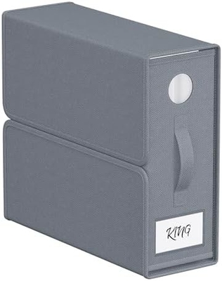 Bordenorganisatoren en opslag, 4-pakket, Queen/King Size (Grijz), Bordenorganisator, Stoffenopslagbakken voor beddengoed,