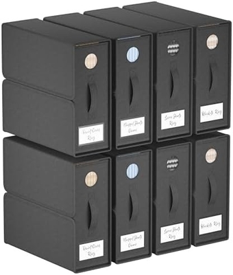 Bordenorganisatoren en opslag, 4-pakket, Queen/King Size (Grijz), Bordenorganisator, Stoffenopslagbakken voor beddengoed,