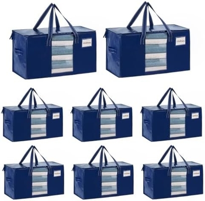 VENO 6 Pack verhuizing zakken, Comforter en deken opslagzakken voor kast, verhuizing dozen, dozen met deksels alternatief,