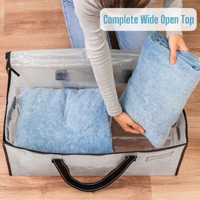 VENO 6 Pack verhuizing zakken, Comforter en deken opslagzakken voor kast, verhuizing dozen, dozen met deksels alternatief,
