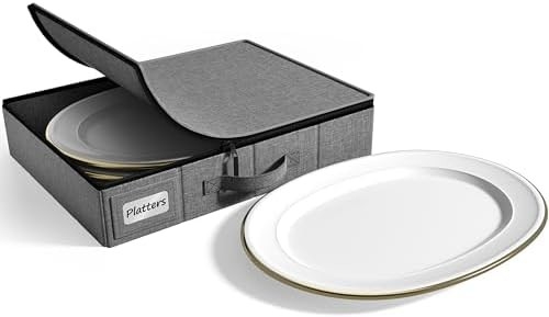Sorbus China Storage Containers Hard Shell - Glass &amp; Dish Storage Containers voor transport, verplaatsing,