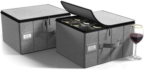 Sorbus China Storage Containers Hard Shell - Glass &amp; Dish Storage Containers voor transport, verplaatsing,