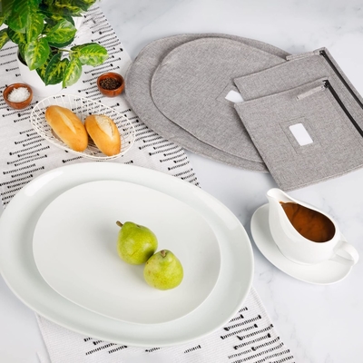 China opslag - set van 6 dozen voor fijne china accessoires opslag - houdt zware boten, schaal, kleine en grote borden