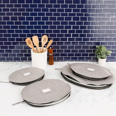 China opslag - set van 6 dozen voor fijne china accessoires opslag - houdt zware boten, schaal, kleine en grote borden