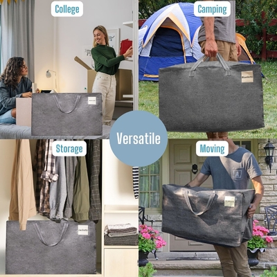 VENO 8 Pack verhuiszakken, verhuisvoorzieningen, verhuisdozen, college verpakkingsopslagdozen met deksels Alternatief, zwaar werk