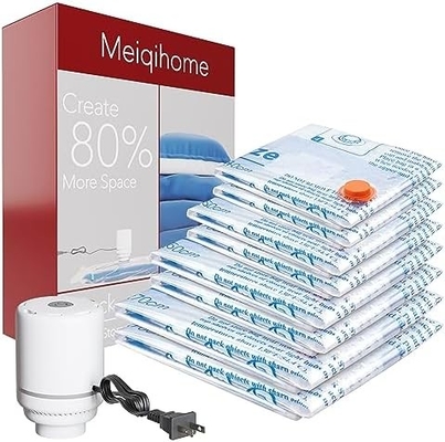 8 VACUUM-VERZUIMINGSZAKKEN met elektrische luchtpomp, 2 JUMBO, 2 GROTE, 2 MIDDELE, 2 KLEINE ZAKKEN