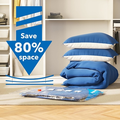 8 VACUUM-VERZUIMINGSZAKKEN met elektrische luchtpomp, 2 JUMBO, 2 GROTE, 2 MIDDELE, 2 KLEINE ZAKKEN