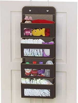 2 Pack Wandhangende Tas Organisator Basket met zakken voor Badkamer Slaapkamer Keuken Slaapkamer Essentials Rv opslag en O