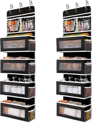 JARLINK 2 Pack 5-Rack Over Door Hanging Organizer, Opvouwbare Wandmontage 4 Big Pocket Grote capaciteit opslag met PVC