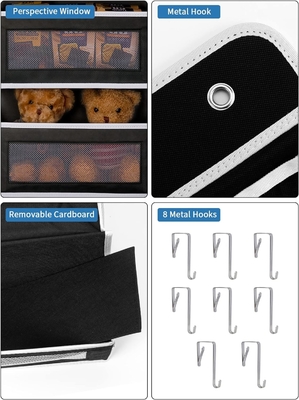 JARLINK 2 Pack 5-Rack Over Door Hanging Organizer, Opvouwbare Wandmontage 4 Big Pocket Grote capaciteit opslag met PVC