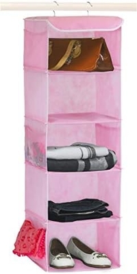 Eenvoudige huishoudelijke apparatuur 5 HANGENDE HALSEN KLOEDER ORGANIZER, GRIJ