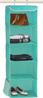 Eenvoudige huishoudelijke apparatuur 5 HANGENDE HALSEN KLOEDER ORGANIZER, GRIJ