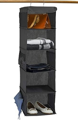 Eenvoudige huishoudelijke apparatuur 5 HANGENDE HALSEN KLOEDER ORGANIZER, GRIJ