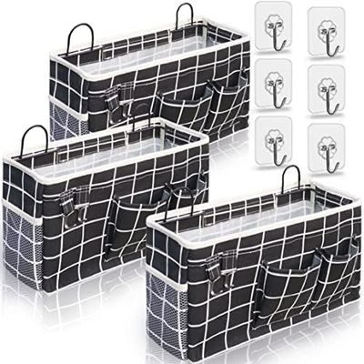 2 stuks hangende manden voor het organiseren, stoffelijke muur opslag mand, muur organisator voor kast, keuken, slaapkamer, kantoor,