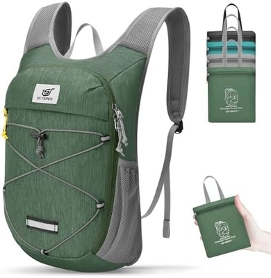SKYSPER vouwbare wandelrugzak - 10L kleine lichtgewicht dagtas ademende reisrugzakken voor mannen vrouwen