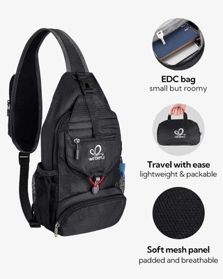 WATERFLY PAKKABLE KLEIN KROOSBODY Sling rugzak schouder borstzak dagtas voor wandelen reizen