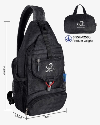 WATERFLY PAKKABLE KLEIN KROOSBODY Sling rugzak schouder borstzak dagtas voor wandelen reizen